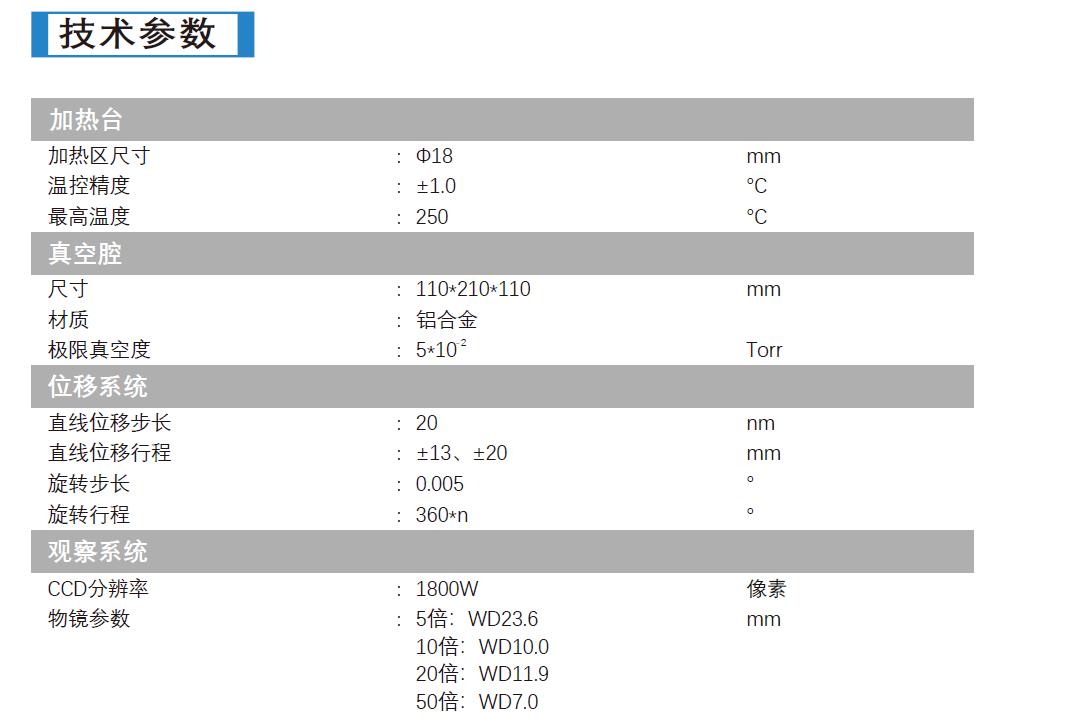 二維材料轉移系統(tǒng)技術參數